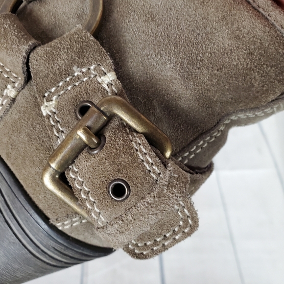 Josef Seibel Harness Sage Green Ankle Boots Size 39/8-8.5 Festival Cowgirl - Picture 9 of 16